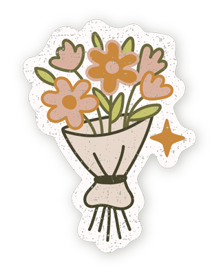 Illustration eines Blumenstraußes als dekoratives Element
